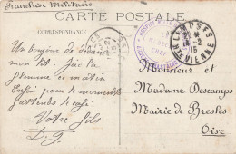 Cachet Militaire Guerre 1914 1918 Hospice Mixte De Limoges Annexe Chastaingt CPA 1915 - Guerre De 1914-18