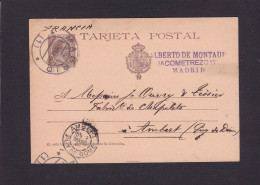 CPA Espagne Entier Postal Circulée En 1898 Voir Dos - Sonstige & Ohne Zuordnung