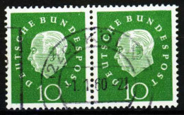 BRD DS HEUSS 3 Nr 303 Gestempelt WAAGR PAAR X278DE6 - Usados