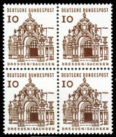 BRD DS D-BAUW 1 Nr 454 Postfrisch VIERERBLOCK X27C112 - Unused Stamps