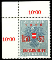 ÖSTERREICH 1956 Nr 1030 Postfrisch ECKE-OLI X336B42 - Ongebruikt