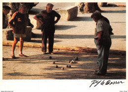 PARTIE DE PÉTANQUE - PHOTO LE BOSSER 1987 - Bocce