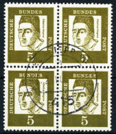 BRD DS BED. DEUT. Nr 347y Zentrisch Gestempelt VIERERBLOCK X46B4DA - Used Stamps