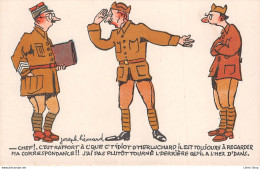 HUMOUR ILLUSTRATEUR MILITARIA JOSEPH HÉMARD "Chef ! C'est Rapport à'c'que C't'idiot ...." - Soldats ( ͡♥ ͜ʖ ͡♥) ♥ - Autres & Non Classés