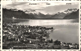 11663237 Vevey VD Mit See Und Alpen Vevey - Sonstige & Ohne Zuordnung