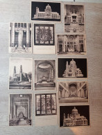 12 Cartes Postales Postkaarten Nationale Basiliek Van Het Heilig Hart KOEKELBERG/ Basilique De Sacré Coeur - Kirchen Und Klöster