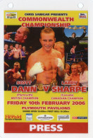 Scott Dann Vs Larry Sharpe Canada Boxing Plymouth 2006 Press Pass - Boksen