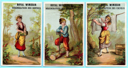 Lot De 3 Chromos Royal Windsor. Le Métier Du Petit Peuple. - Sonstige & Ohne Zuordnung