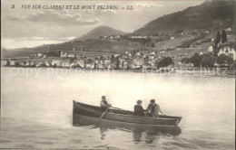 11663157 Clarens VD Et Mont Pelerin Mit Genfersee Ruderboot Clarens - Sonstige & Ohne Zuordnung