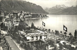 11663136 Montreux VD Pavillon Des Sports Et Dents Du Midi Genfersee Alpen Montre - Sonstige & Ohne Zuordnung