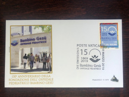 VATICAN FDC COVER 2019 YEAR PEDIATRICS CHILDREN HOSPITAL HEALTH MEDICINE STAMPS - FDC