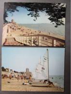 CP 17 Charente Maritime FOURAS LES BAINS Lot De 2 Cartes - La Grande Plage - Promenade Des Sapinettes Plage Sémaphore - Fouras-les-Bains