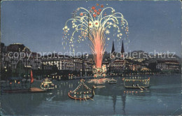 11663011 Luzern LU Seefeuerwerk Kuenstlerkarte Luzern - Other & Unclassified