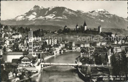 11662998 Luzern LU Mit Kirche St. Karli Bruecke Und Rigi Luzern - Other & Unclassified