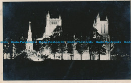 R032856 Old Postcard. Cathedral By Night - World