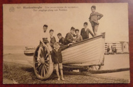 Cpa Blankenberghe ; Une Jeune équipe De Sauveteurs - Barque - Beau Cachet Rond - Blankenberge