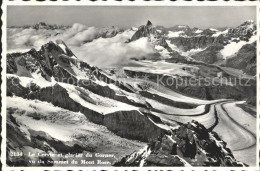 11662940 Wallis Valais Kanton Le Cervin Et Glacier Du Gorner Mont Rose Sion - Autres & Non Classés