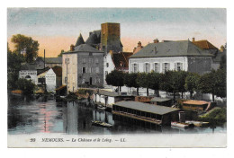 (77). Nemours. 2 Cp. (1) Chateau Et Le Loing & (2) Rocher De Doigneau - Nemours