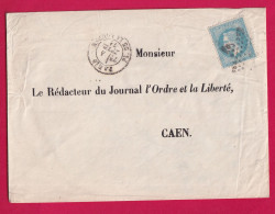 PARIS REPRISE DU COURRIER APRES LE SIEGE 4 FEVRIER 1871 POUR CAEN CALVADOS ARRIVE 10 FEVRIER LETTRE - Guerre De 1870