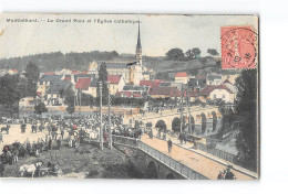 MONTBELIARD - Le Grand Pont Et L'Eglise Catholique - Très Bon état - Montbéliard