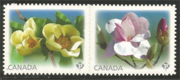 Canada Magnolias Se-tenant Carnet Booklet Annual Collection Annuelle MNH ** Neuf SC (C26-25ia) - Neufs