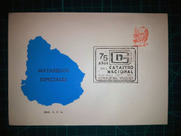RÉPUBLIQUE ORIENTALE DE L'URUGUAY, Enveloppe FDC Commémorative Avec Timbre-poste Coloré (Proceres De La Patria, Bâtiment - Uruguay