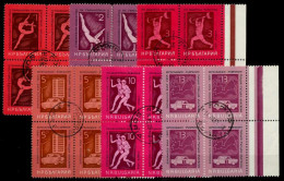 BULGARIEN Nr 1558-1563 Zentrisch Gestempelt VIERERBLOCK ECKE- X92A2C6 - Used Stamps