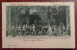 AK Oberammergau - Petrus Verleugnet Christus - Offizielle Postkarte No. 8 - Verlag Leo Schweyer Gel. 1900 - Oberammergau