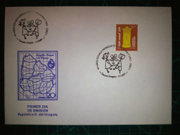 RÉPUBLIQUE ORIENTALE DE L'URUGUAY, Enveloppe FDC Commémorative Avec Timbre-poste Coloré (Proceres De La Patria, Bâtiment - Uruguay