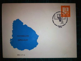 RÉPUBLIQUE ORIENTALE DE L'URUGUAY, Enveloppe FDC Commémorative Avec Timbre-poste Coloré (Proceres De La Patria, Bâtiment - Uruguay