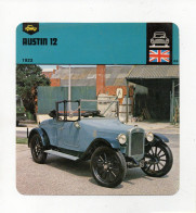 FICHE AUTOMOBILE - AUSTIN 12 - Cars