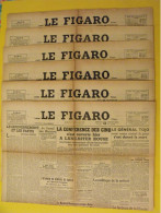 6 N° Le Figaro De 1945. Japon Tojo De Gaulle Saïgon Espagne Konoye Yougoslavie Paquis épuration Leclerc Belsen Indochine - Altri & Non Classificati