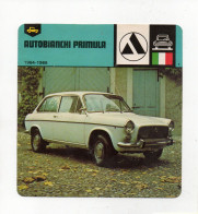 FICHE AUTOMOBILE - AUTOBIANCHI PRIMULA - Cars