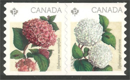 Canada Hydrangées Hydrangeas Coil Roulette Annual Collection Annuelle MNH ** Neuf SC (C28-98ii) - Ungebraucht