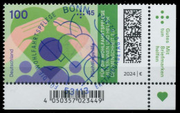 BRD BUND 2024 Nr 3812 ESST Zentrisch Gestempelt ECKE-URE X7311FA - Used Stamps