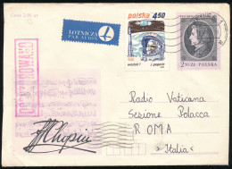 °°° LETTER POLAND 1982 SOLIDARITY SOLIDARNOSC OCENZUROWANO CENSORED VATICAN RADIO ROME °°° - Storia Postale