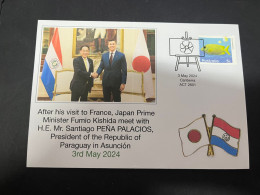 7-5-2024 (4 Z 22) Japan PM Kishida Visit To Paragua Meet President Pena Palacios - Russia Ukraine & Israel Gaza Wars - Militares