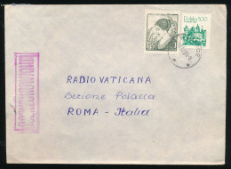 °°° LETTER POLAND 1982 SOLIDARITY SOLIDARNOSC OCENZUROWANO CENSORED VATICAN RADIO ROME °°° - Cartas & Documentos