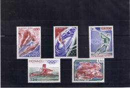 MONACO 1976 Y&T N° 1057 à 1061 NEUF** - Unused Stamps
