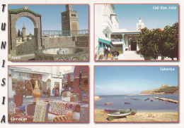 Tunisie--- Vues Diverses (Tunis,Sidi Bou Said,Kairouan,Tabarka ) ....beau Timbre ( Cheval).....cachet - Tunisia