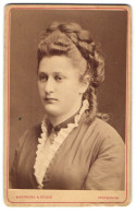 Photo Bartmann & Stober, Strassburg, Steingasse 5, Portrait De Dame Avec Geflochtenem Haar & Schmuck  - Anonymous Persons