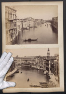 2 Foto Unbekannter Fotograf, Ansicht Venedig, Grande Canale, Canal Grande Dal Palazzo Foscari Verso Rialto  - Places