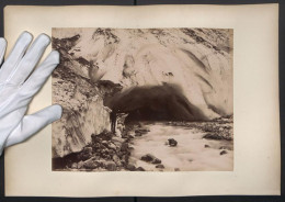 Fotografie K. Knudsen, Bergen, Ansicht Stryn, Eingang Zur Kjenndalsbreen Gletscher Höhle  - Places