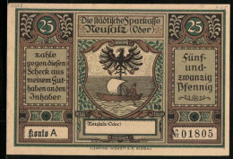 Notgeld Neusalz /Oder, 25 Pfennig, Erhebung Zur Stadt Durch Friedrich Den Grossen  - Lokale Ausgaben