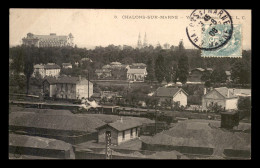 51 - CHALONS-SUR-MARNE - VUE PANORAMIQUE - GARE DE CHEMIN DE FER - TRAIN - Châlons-sur-Marne