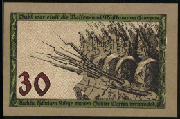 Notgeld Suhl, 30 Pfennig, Szene Aus Dem 7jährigen Krieg  - [11] Local Banknote Issues