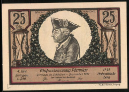 Notgeld Striegau In Schlesien 1921, 25 Pfennig, Inschrift Am Kreuz Auf Dem Spitzberg  - [11] Emisiones Locales