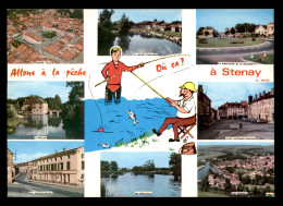 55 - STENAY - MULTIVUES ET ILLUSTRATION SUR LA PECHE A LA LIGNE - Stenay