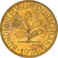 Monnaie, République Fédérale Allemande, 10 Pfennig, 1974, Karlsruhe, TTB - 10 Pfennig