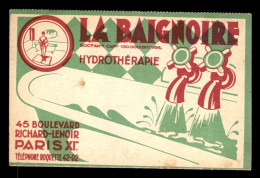 75 - PARIS 11EME - STE "LA BAIGNOIRE" 45 BOULEVARD RICHARD-LENOIR - CARTE PUBLICITAIRE 3 VOLETS - District 11